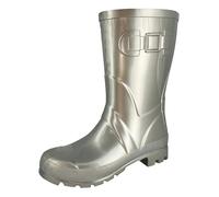 Beck Women's Glossy-873 Wellington Boots, Platinum Metallic, 5 UK