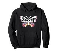 Beckett Butterfly - Personalized Cute Name Word Art Pullover Hoodie