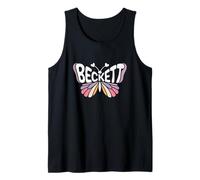 Beckett Butterfly - Personalized Cute Name Word Art Tank Top