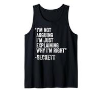 Beckett Quote Funny Birthday Custom Name Idea Engineer Tank Top