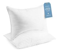 Beckham Hotel Collection 2 Pack Shredded Memory Foam Pillows for Queen Size Bed, Adjustable Filling, Cooling Pillow for Side Sleeper Back Stomach Sleepers
