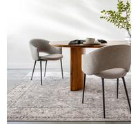 Becki Owens X Livabliss Vintage Oriental Boho Beige/dark Brown Davina Area Rug 120 X 170 Cm - Easy Care, Ideal For Living Room