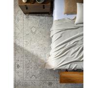 Becki Owens X Livabliss Vintage Oriental Boho Light Grey Davina Area Rug 120 X 170 Cm - Easy Care, Ideal For Living Room & Bedroom