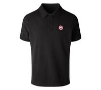 Canada Goose Mens Canada Goose Beckley Short-Sleeve Cotton Polo Shirt Black - Noir L