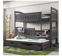beckley wooden bunk bed without mattress trundle in graphite