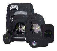 Beckmann satchel Classic Schoolbag Set 6 -piece 22L Pixel black