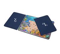 Becko Jigsaw Puzzle Board with 2 Trays Portable JIgsaw Puzzle Mat for Up to 1000 Pieces Puzzle Storage & Saver, Non-Slip Surface, (Blue/Khaki)