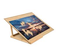 Becko Puzzle Board and Holder Set Wooden Puzzle Stand with Puzzle Board Holds up to 1000 Pieces
