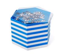 Becko Stackable Puzzle Sorting Trays - Jigsaw Puzzle Sorters with Lid for Puzzles Up to 2000 Pieces, 12 Hexagonal Trays (Blue)