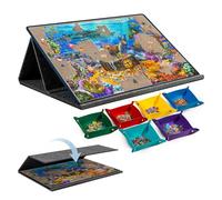 Becko US 1000 Piece Tilting Puzzle Board with 6 Trays & Cover, Adjustable Puzzle Table with Stand/Easel, Portable & Lightweight Mat for Puzzle Storage, for 1000 Pieces Jigsaw Puzzles (Gray)