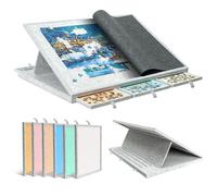 Becko US 1500 Piece Tilting Jigsaw Puzzle Board with 6 Colored Drawers & Cover, Puzzle Table with Storage for Adults, Lightweight & Portable, for Jigsaw Puzzles 1500 Pieces