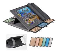 Becko US 1500 Piece Tilting Jigsaw Puzzle Board with 6 Colored Drawers & Cover, Puzzle Table with Storage for Adults, Lightweight & Portable, for Jigsaw Puzzles 1500 Pieces (Dark Gray)