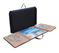 Becko US Jigsaw Puzzle Board Portable Puzzle Case Puzzle Storage Saver, Non-Slip Surface, for Up to 1000 Pieces (Khaki)