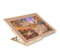 Becko US Puzzle Board & Bracket Set/Wooden Puzzle Board Kit/Jigsaw Puzzle Plateau - With Puzzle Board for Up To 1000 Pieces (1500 Pieces)