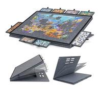 Becko US Tilting Puzzle Board with 2-in-1 Designed Stand & Cover, Lightweight Felt Storage Case with 8 Drawers for Adults, Portable Jigsaw Puzzle Table for Games Up to 1500 Pieces