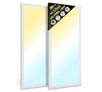 BeckTour 1 x 2 LED Flat Panel Surface Mount 2-Pack, Dimmable 24W 2880LM Ceiling Light with 5CCT (3000K-6000K), Ideal for Office, Home, Garage