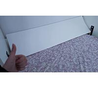 Becky Cameron Bed Wedge Headboard Pillow Gap Filler Foam Wedge (King, White) | Multi-Use Triangular Foam Pillow | Cover Gap Between Bed and Headboard or Bed and Wall, 76x10x6 (M485)