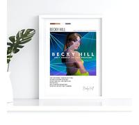 Becky Hill Only Honest White Tracklist Lyrics Quotes Tour Retro Album A4 A3 Music Wall Art Fan Print Unframed Poster Concert Festival Glossy Artwork Unique Home Décor Gift Bedroom (A3)