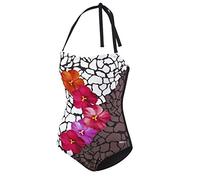 Beco Beermann Women's Swimming Costume, C-Cup Beachwear, Black/Multicoloured, 38