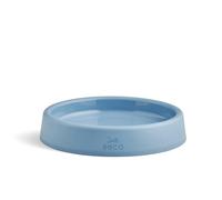 Beco Cat Bowl - Food & Water Steady Bowl, Recycled Plastic, Non-Slip Rubber Base, Whisker Friendly Feeding Dishes, Coastal Blue