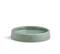 Beco Cat Bowl - Food & Water Steady Bowl, Recycled Plastic, Non-Slip Rubber Base, Whisker Friendly Feeding Dishes, Olive Green