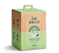 Beco Cat Litter Tray Liners - Extra Thick Heavy Duty Drawstring Bags, Tear Resistant for Your Kitty Litter Box - Easy Clean Up - Extra Large