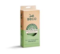 Beco Cat Poop Bags - Wide & Strong for Soiled Cat Litter, Unscented, 140 Bags