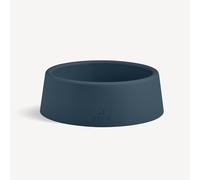 Beco Dog Bowl, Food & Water Steady Bowl, Recycled Plastic, Navy Blue, S | Sturdy non-tip food and water dish featuring non-slip wide grippy base, easy-grip handle, dishwasher safe, BPA free