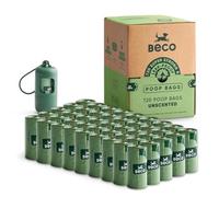 Beco Dog Poo Bags, 94% Recycled Plastic, Unscented Refill Rolls, 720 Bags | Extra-thick, 33x22cm & leakproof; heavy-duty, pocket-friendly dog poop bags; fit standard dispensers