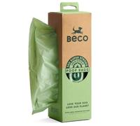 Beco Dog Poo Bags, 94% Recycled Plastic, Unscented XL Roll, 300 Bags | Extra-thick, 33x22cm, leakproof dog poop bags; tissue-box style countertop dispenser perfect to keep by the back door