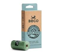 Beco Dog Poop Bags Rolls - Strong & Large - 60 Bags (4 Rolls of 15) Mint Scented, Dispenser Compatible for Dog Waste