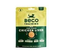 Beco Dog Treats - 60g x 10 Packs, Chicken Liver with Parsnip & Honey, High Protein, Low Calorie & Responsibly Sourced Pocket Sized Snacks for Dogs 8+ Weeks