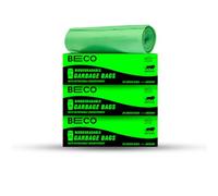 Beco Garbage Bags for Dustbin | 90 Pcs | Medium 19 X 21 Inches | Pack of 3 | Green | Dustbin Bag/Trash Bag with detachable drawstrings