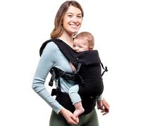 Beco Gemini Baby Carriers from Newborn to Toddler - Certified Ergonomic Newborn Baby Carrier for Infants and Children of 7-35 lbs - M Shape, Adjustable Seat, 100% Cotton (Organic Metro Black)