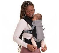 Beco Gemini Baby Carriers from Newborn to Toddler - Certified Ergonomic Newborn Baby Carrier for Infants and Children of 7-35 lbs - M Shape, Adjustable Seat, 100% Cotton (Cool Black)