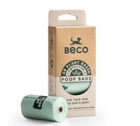 Beco Home Compostable Poop Bags | 48 Bags, 4 Rolls Of 12 | Unscented | Dispenser Compatible Dog Poo Bags