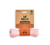 Beco Natural Rubber Chew Dog Bone Pink - One Size