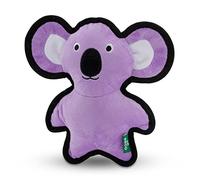 Beco Rough & Tough Purple Koala Bear Chew, Fetch & Squeak Dog Toy, Double Stitched for Durability, Made with Recycled Plastic