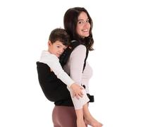 Beco Toddler Carrier (20-60 lbs) with Extra Wide Seat, 100% Cotton - Front-Carry & Backpack Style - Lightweight & Ergonomic Sling Carrier for Children from 18months - Metro Black