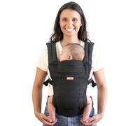 Beco Weave Baby Carrier for Newborns & Infants, Black (7-35 lbs) | Purpose-built for newborns • 2 ergonomic carry positions • Breathable recycled knit • No infant insert needed
