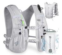 BECOJADDE Running Vest Hydration Backpack Lightweight 5L Water Pack with One 1.5L Water Bag for Men Women, Running Backpack Hydration for Marathon, Trail, Cycling, Hiking, Jogging Grey