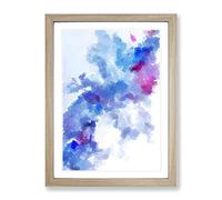 Become One Abstract Framed Print for Living Room Bedroom Home Office Décor, Wall Art Picture Ready to Hang, Oak A4 Frame (34 x 25 cm)