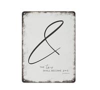 Become One Ephesians Marriage Bible Verse Wall Art Christian Wedding Metal Tin Sign Plaque Poster Vintage Room Gift Aluminium Creative Novelty Unique Funny Decoration Tin Waterproof 8" x 12"