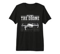 Become The Drone Remote Control FPV Quadcopter Drone Racing Premium T-Shirt