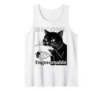 Become Ungovernable - Black Cat Biting Hand Funny Meme Tank Top