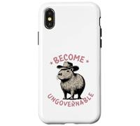 become ungovernable capybara funny capybara cowboy Case for iPhone X/XS
