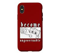 Become Ungovernable Cat Biting Arm Resistance Class Case for iPhone X/XS
