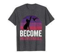 Become Ungovernable - Funny Cat Resist Political Corruption T-Shirt, Men, Dark Heather Grey, 3X-Large