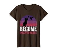 Become Ungovernable - Funny Cat Resist Political Corruption T-Shirt, Women, Brown, X-Large
