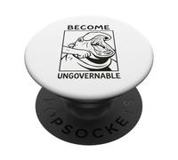 Become Ungovernable Funny Hippo Meme PopSockets Adhesive PopGrip